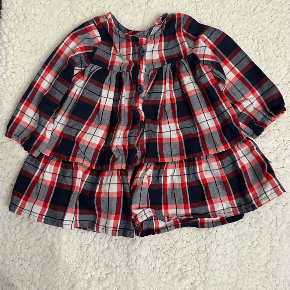 The Children's Place Red and Blue Plaid Dress